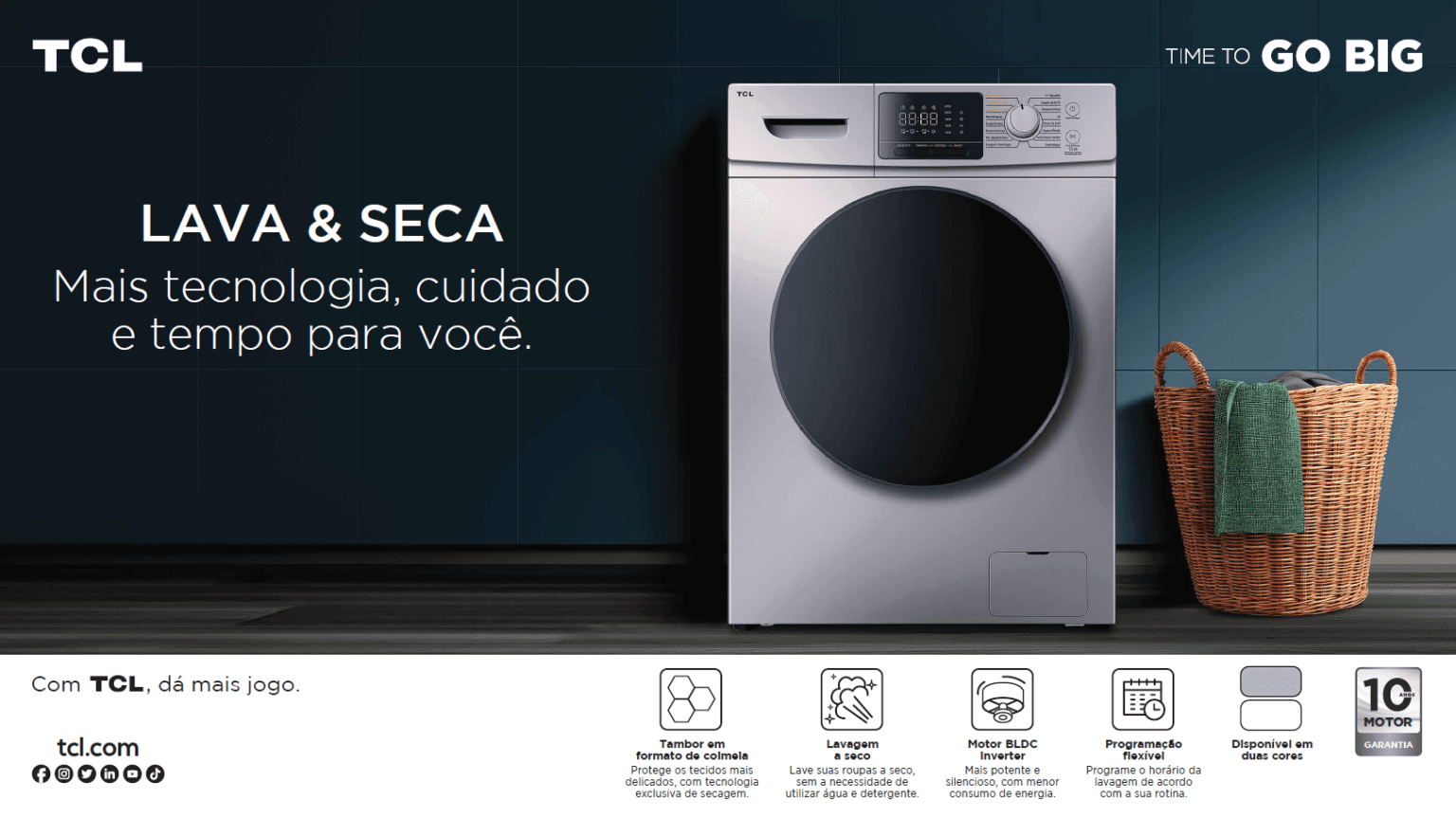 Primeira Lava e Seca da TCL chega ao mercado brasileiro