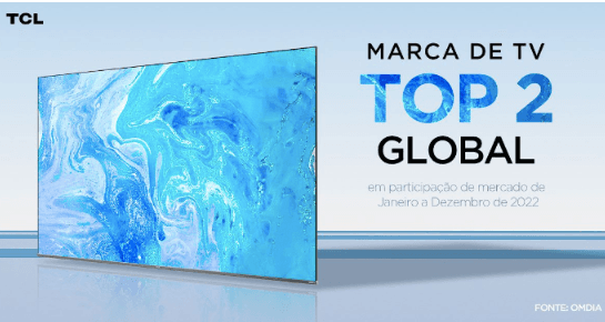 TCL é a 2ª maior marca global de TV de acordo com a OMDIA